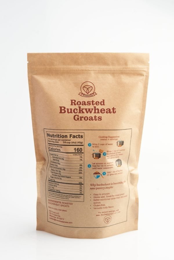 roasted buckwheat groats back of the package